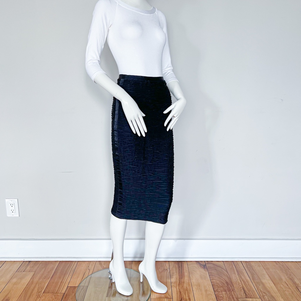 $495 Wolford Barbara Skirt Stretch Pencil Bodycon Sexy Black Xs Us 4/6